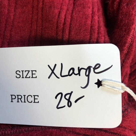 Maroon Red Ribbed Knit Long Sleeve Top Womens Size XL Soft Comfy Sweater NEW - Picture 7 of 8